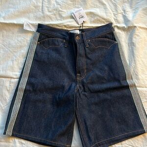 Long denim shorts